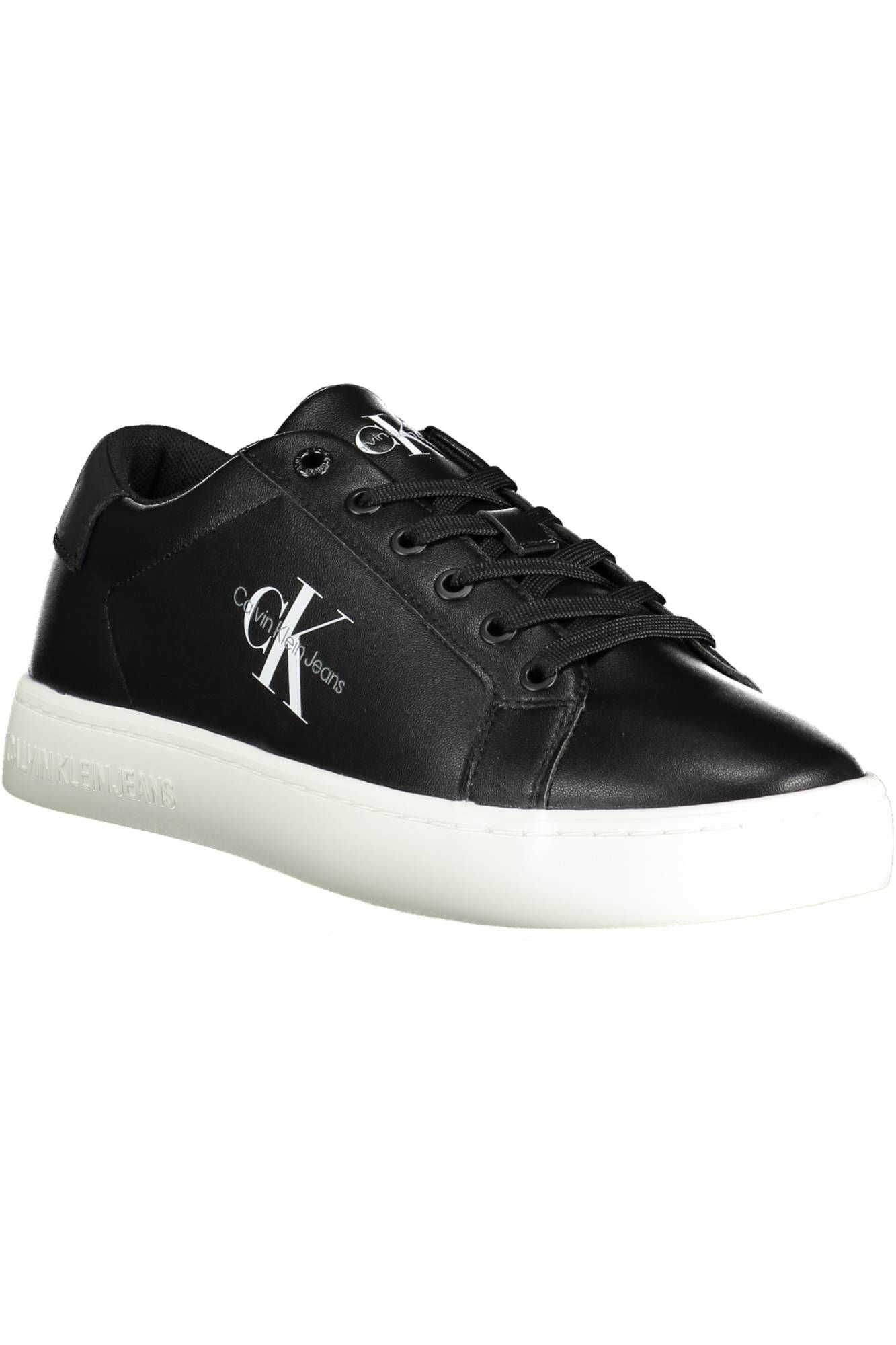 Calvin Klein Sleek Black Sports Sneakers with Eco-Friendly Touch