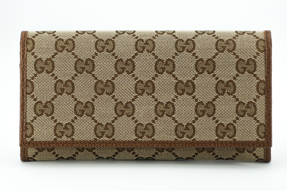 Gucci Elegant Two-Tone Leather Canvas Wallet