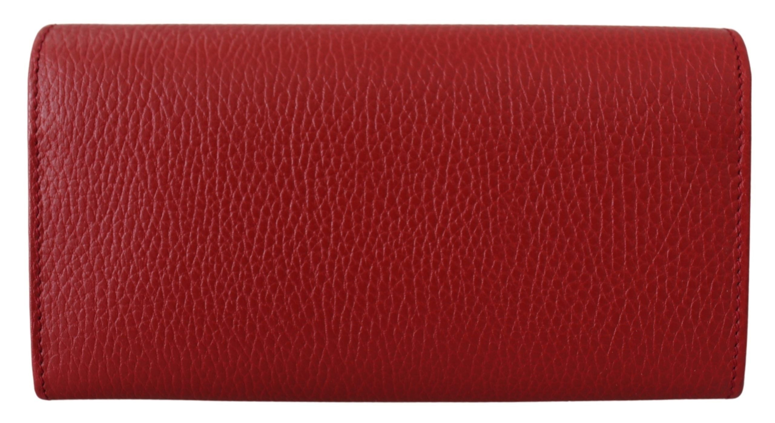 Gucci Elegant Red Leather Wallet with Iconic Interlock